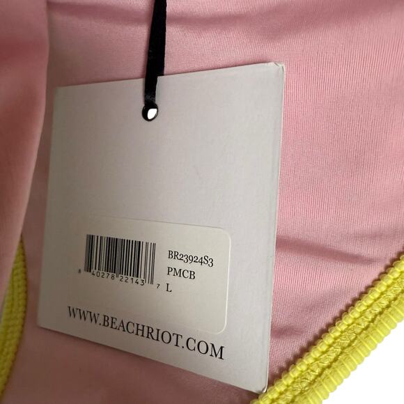 Beach Riot Emmy Pastel Macaron Colorblock High Waisted Bikini Bikini Bottoms L - Picture 8 of 10